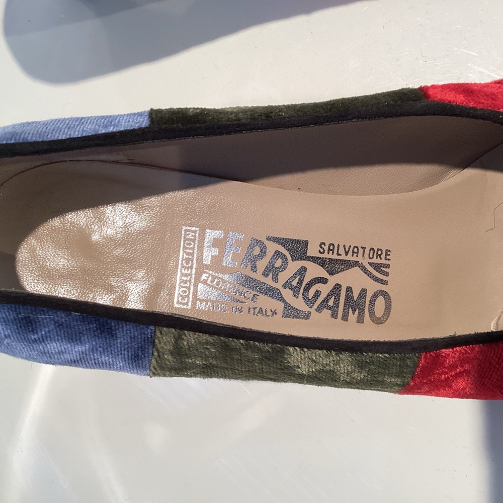 Salvatore Ferragamo Multicolor Patchwork Heels - image 7